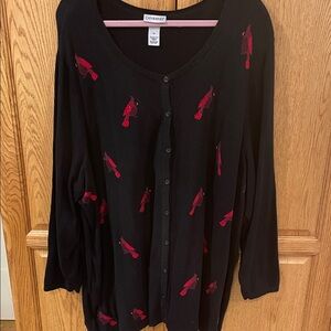 Catherine’s Cardinal button front cardigan size 5X